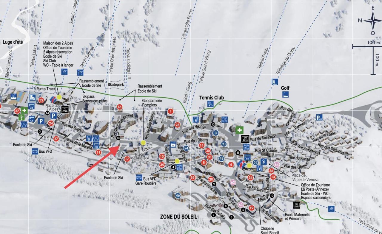 Appart Centre Station Les 2 Alpes, Parking, Wifi Les Deux Alpes Kültér fotó